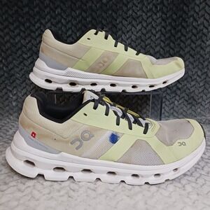 On Cloudrunner Women's Walking Running Sneaker Shoes White Neon Seedling Size 11